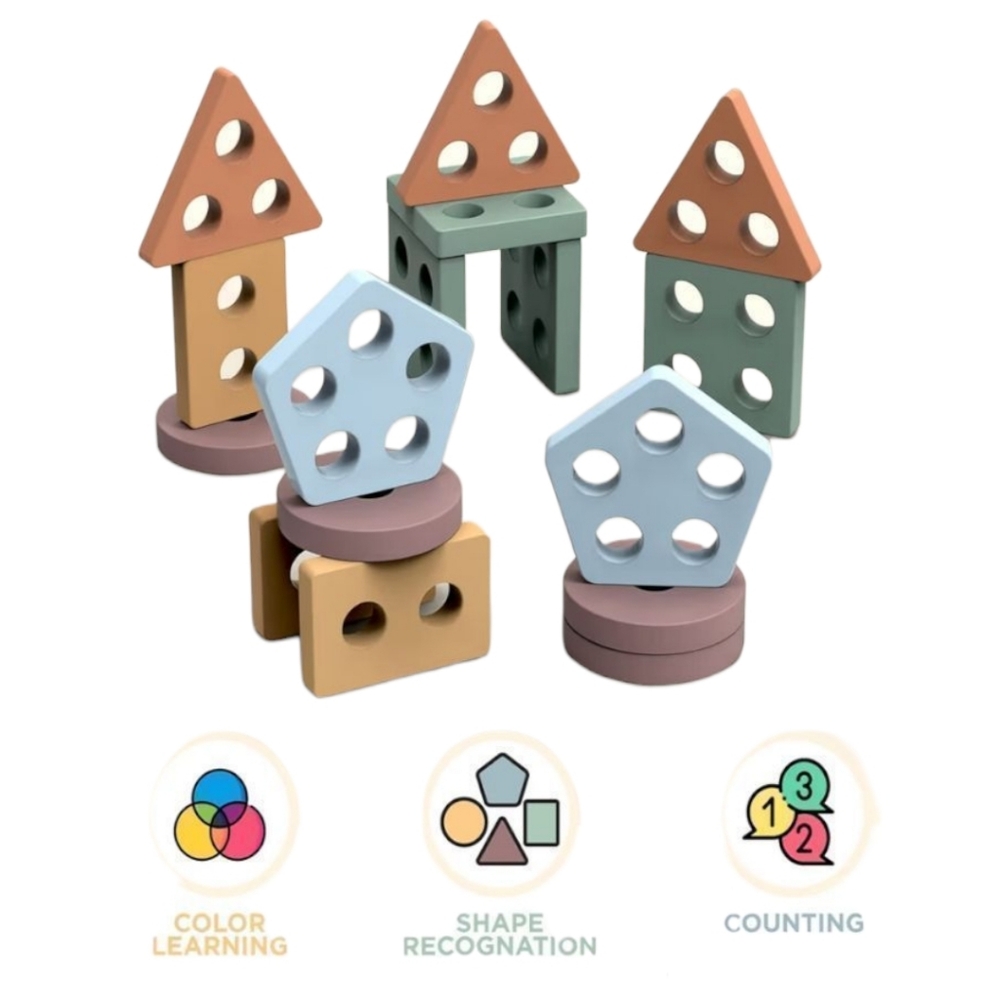 Shape Sorter & Color Stacker - Picture 3 of 6